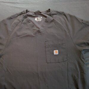 Carhartt Force Cross-Flex Men's V-Neck Scrub Top - Black - Medium